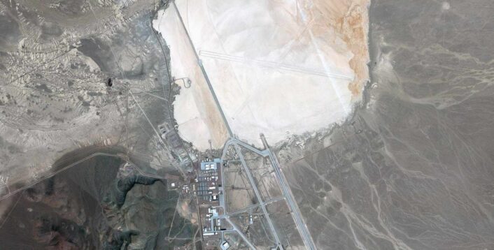 Strefa 51 baza Nevada zdjęcie satelitarne