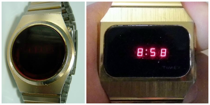 Pierwsze zegarki Timex z wyświetlaczem z roku 1970